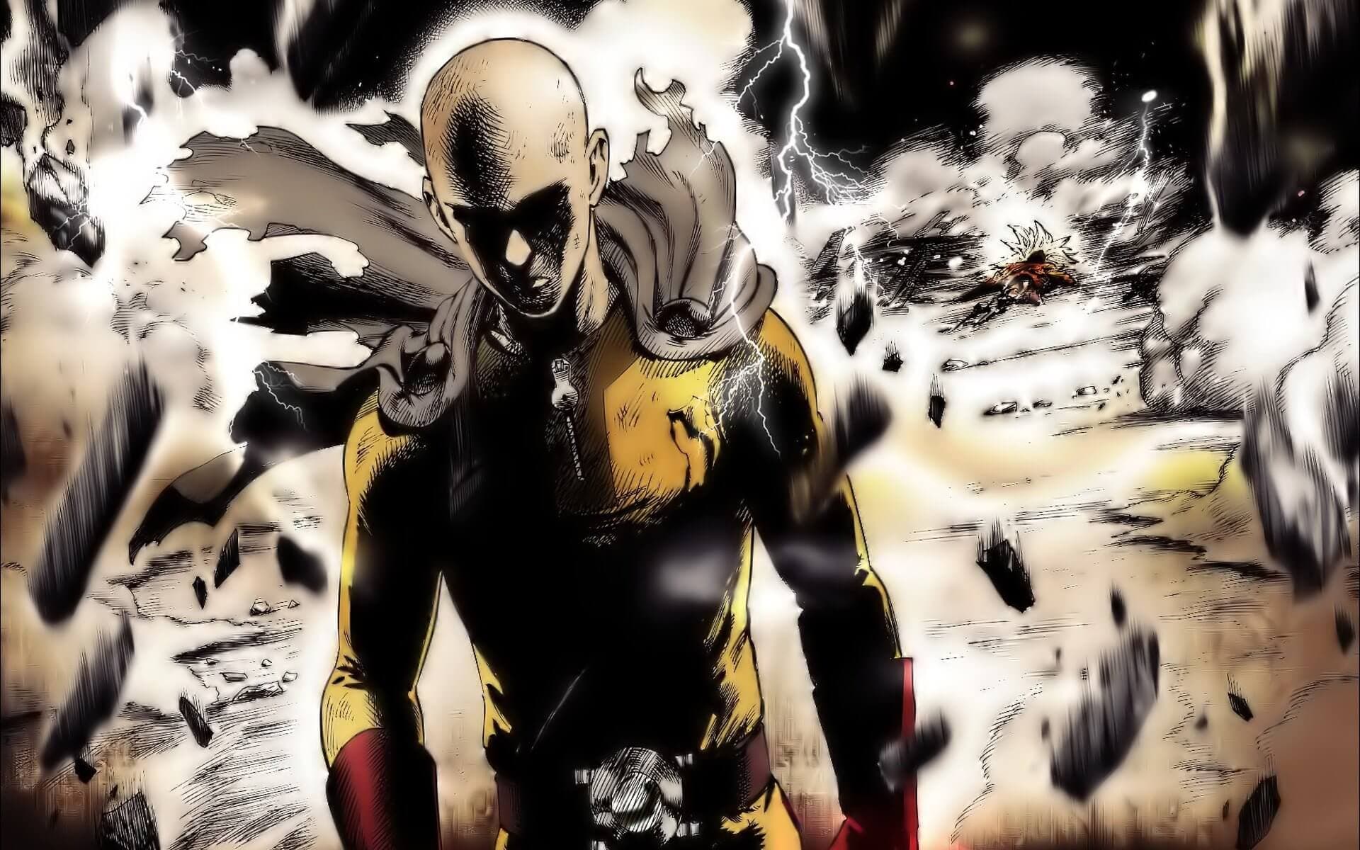 Saitama from One Punch Man anime